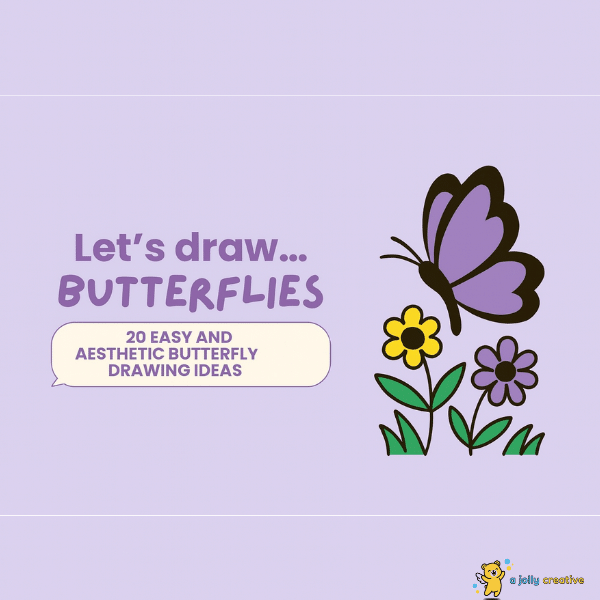 20 Easy and Aesthetic Butterfly Drawing Ideas