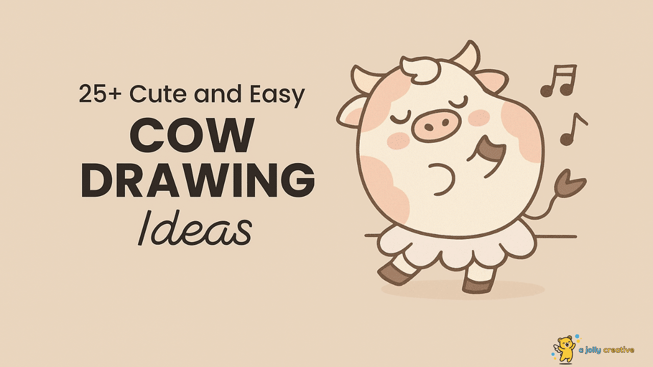 25+ Cute and Easy Cow Drawing Ideas