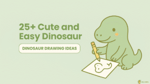 25+ Cute and Easy Dinosaur Drawing Ideas