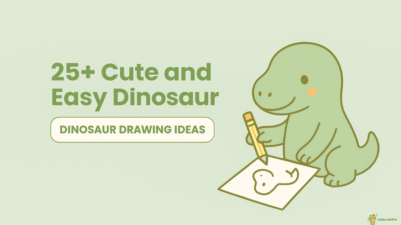 25+ Cute and Easy Dinosaur Drawing Ideas