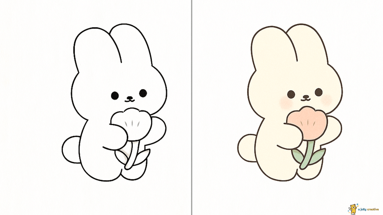 Flower-bunny-drawing idea-2