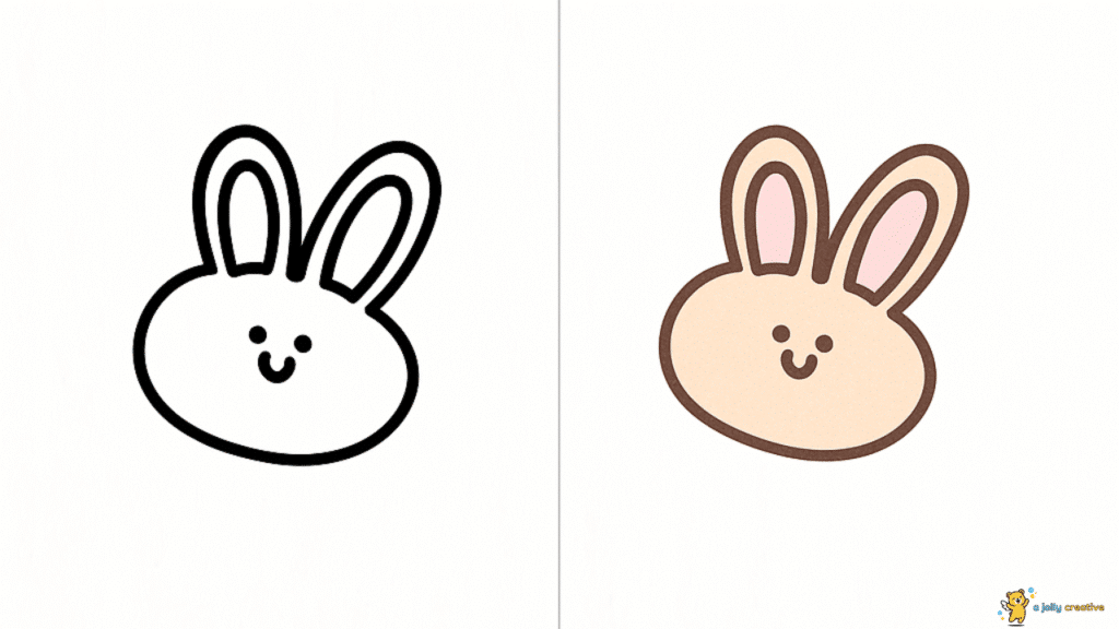 Simple Bunny Drawing-2