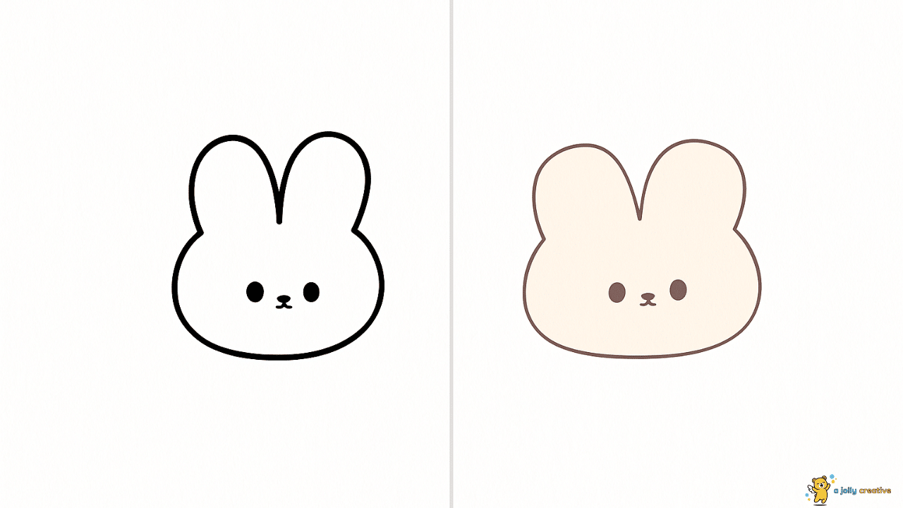 Simple Bunny Drawing-3