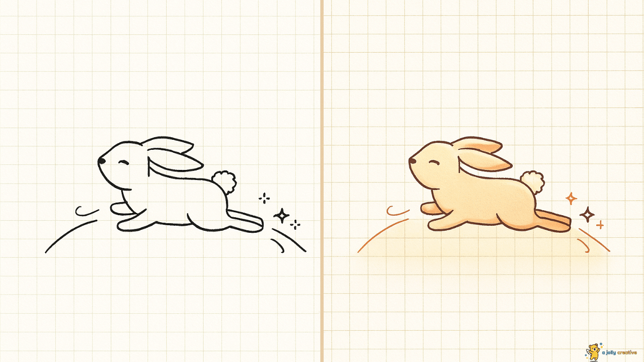 Jumping Bunny Drawing-1