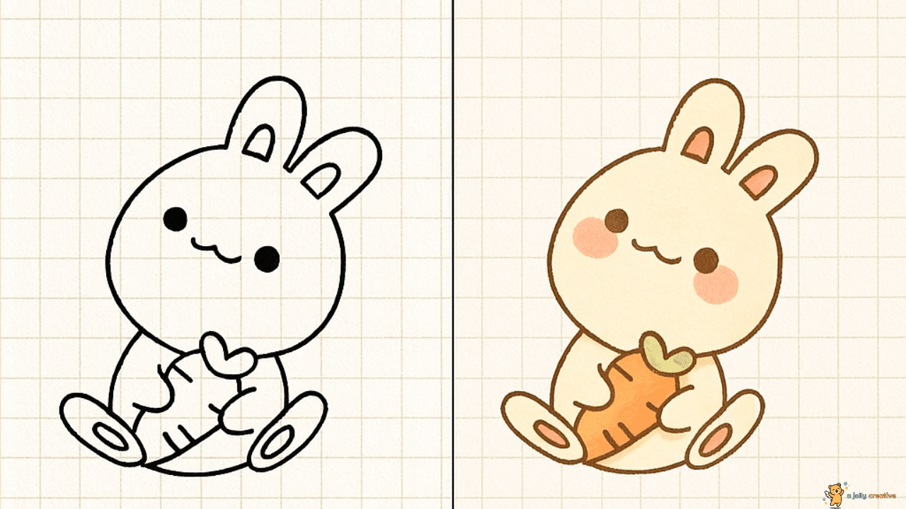Bunny with Carrot drawing-1