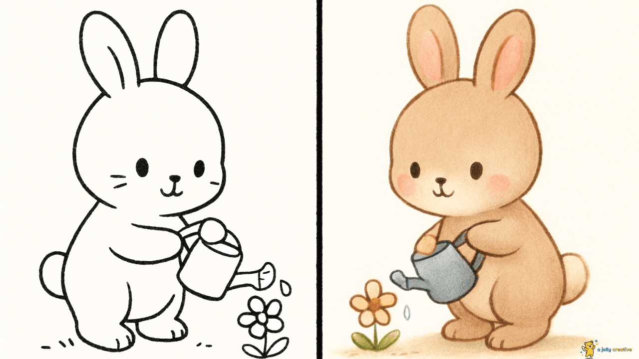 Bunny Gardener Drawing-1
