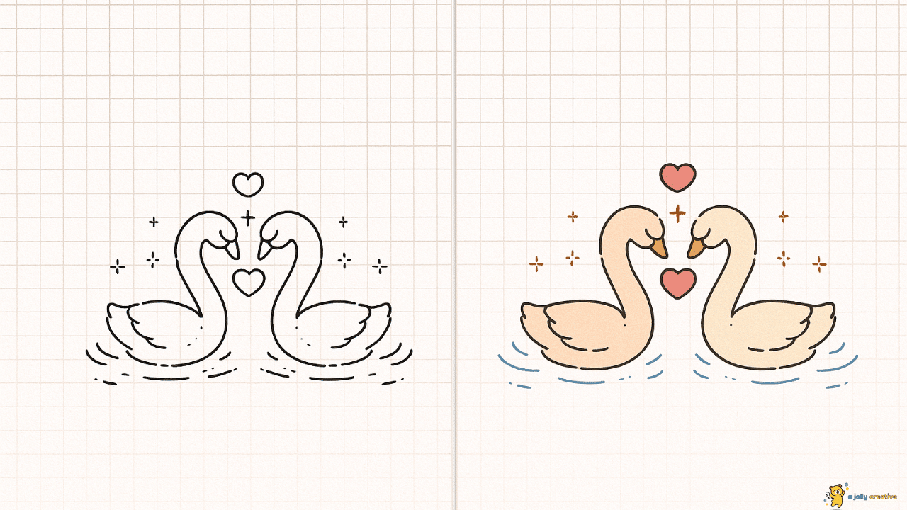 Love Birds Drawing-idea-3