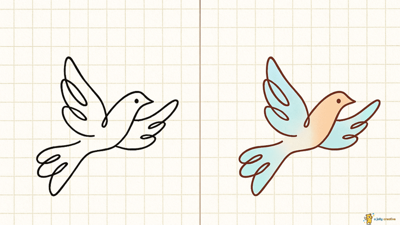 one line Hummingbird drawing -idea-5