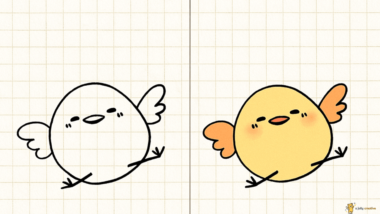 Chubby Bird Drawing-2