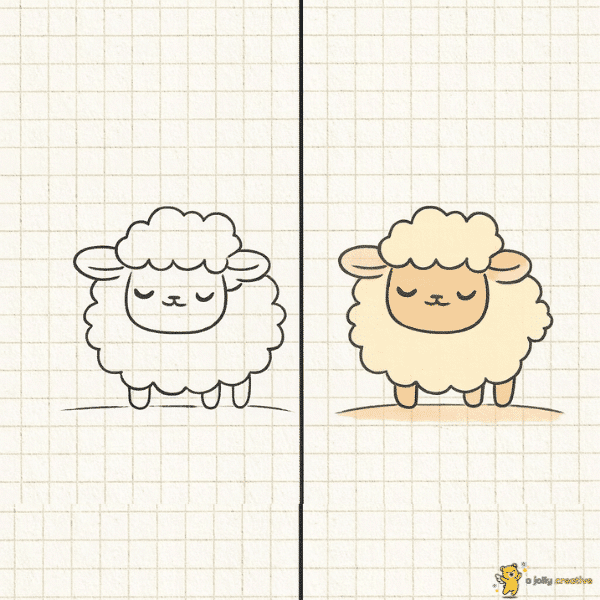 Basic Simple Happy Sheep-idea-1