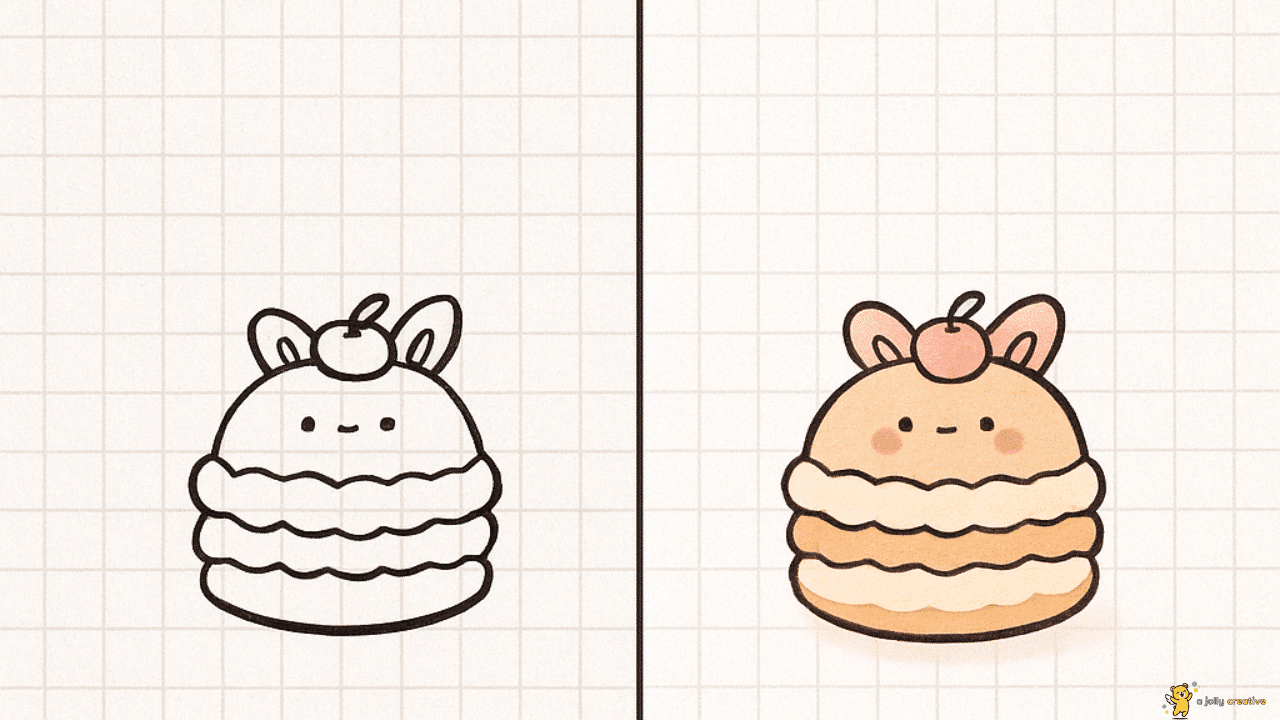 Bunny Macarons Drawing-2