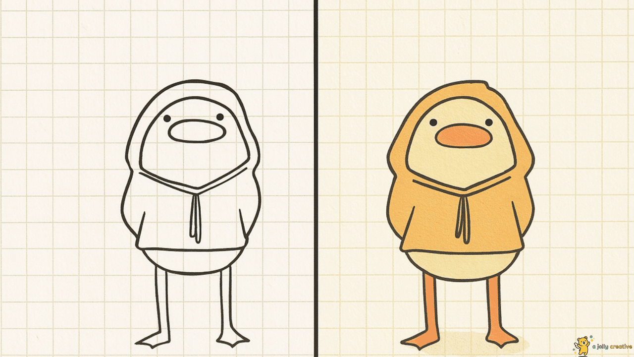 Duck Wearing a Cozy Hoodie-idea-1
