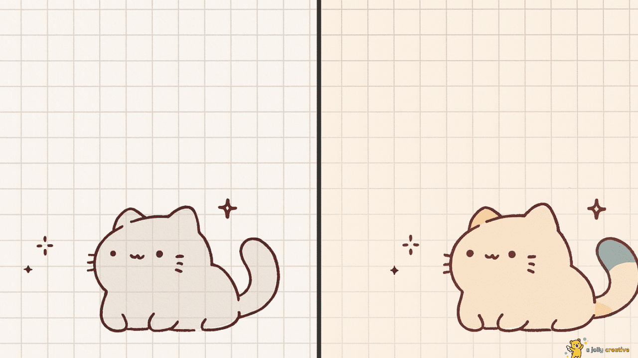 Easy Cat Drawing-idea-1