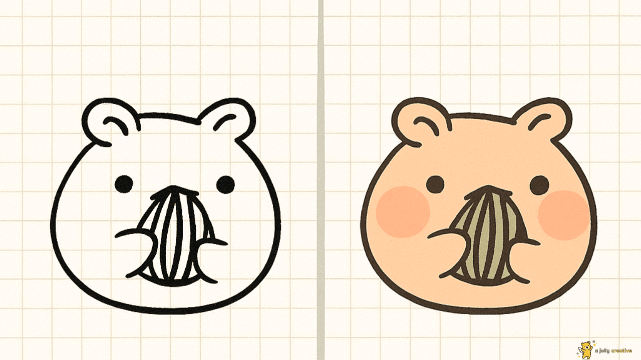 Hamster Eating Drawing-2