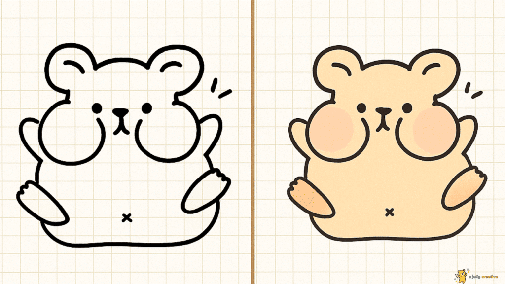 Hamster Storing Food Drawing-idea-3