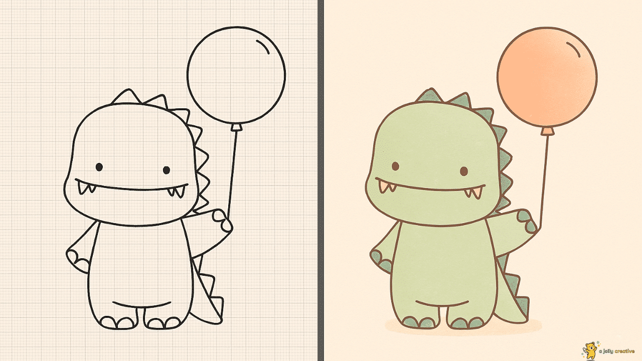 Happy Smiling Baby Dinosaur-2