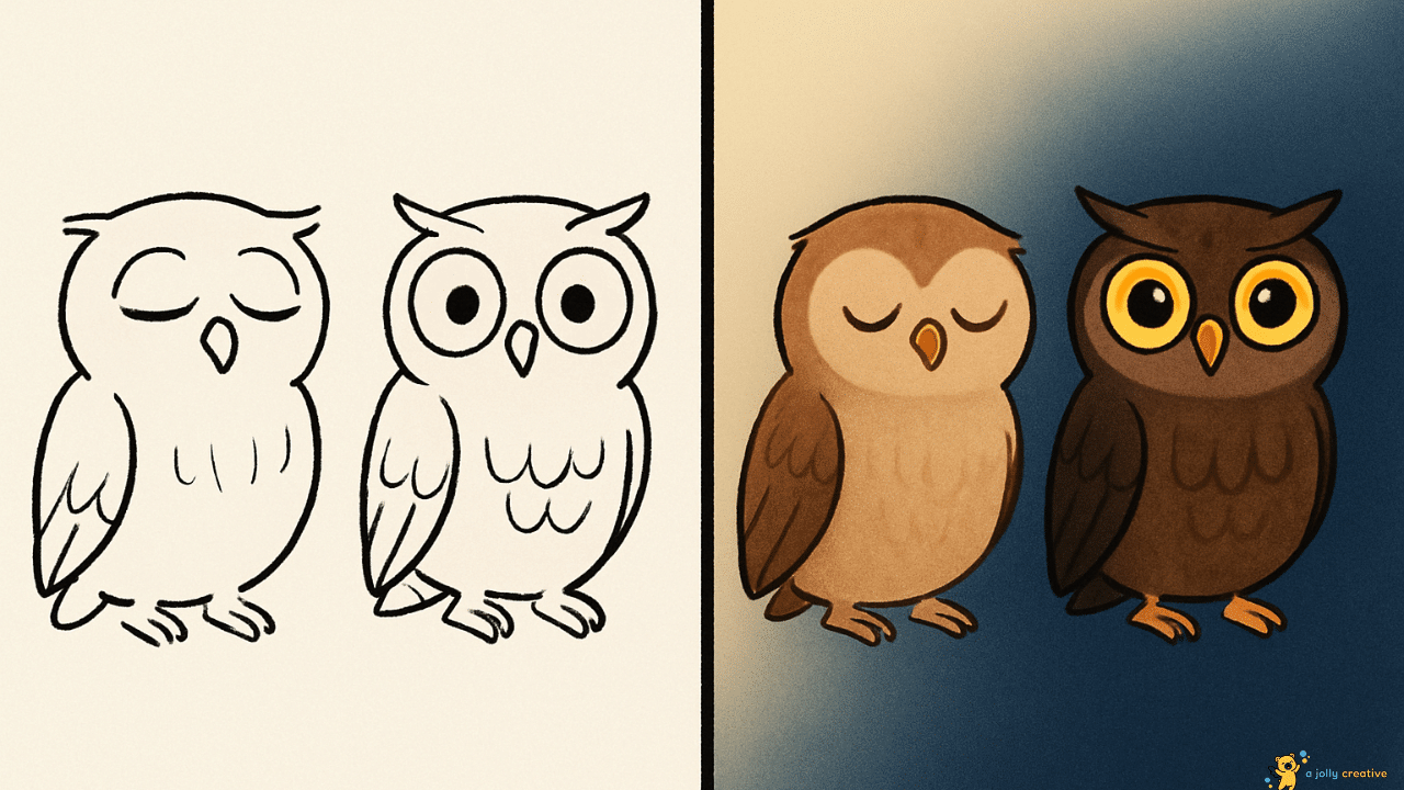 Owl with Big Eyes-3