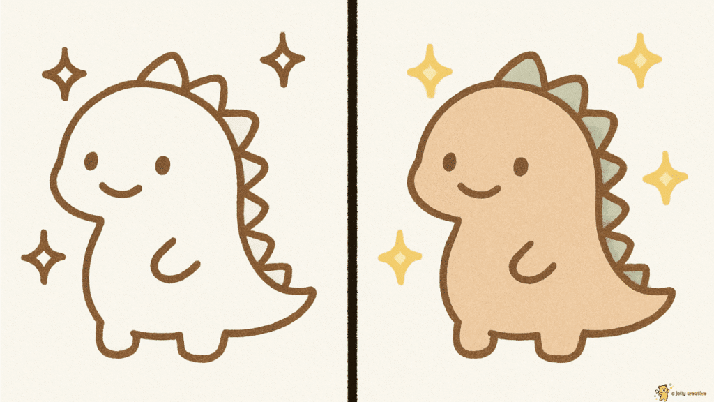 Peaceful Dinosaur Looking at The Stars-1