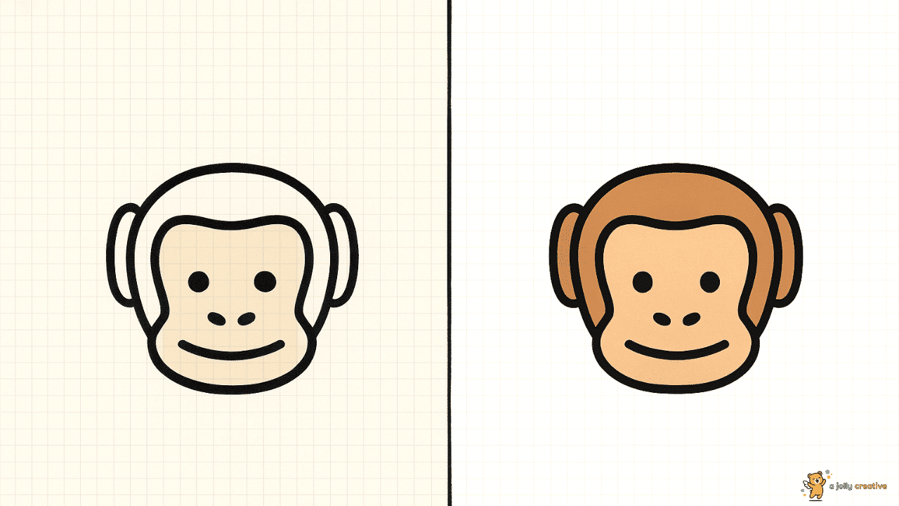 Playful Monkey Drawing-idea-1