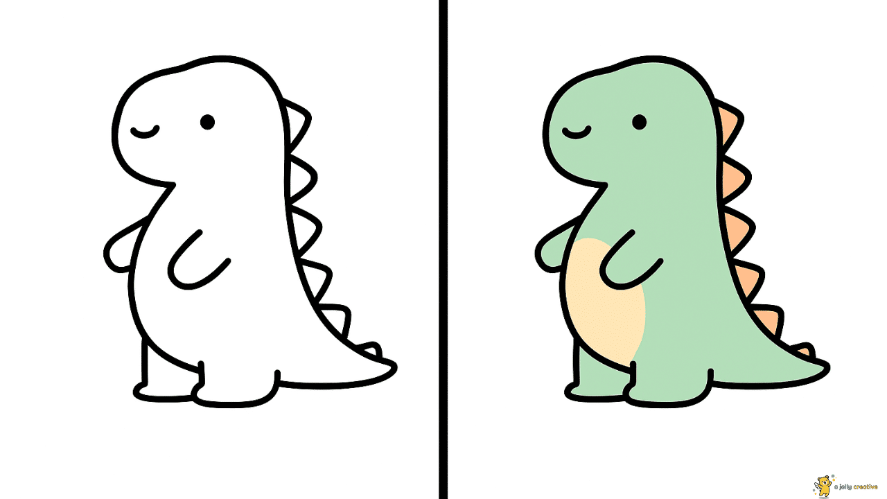 Simple Standing Dinosaur Looking Up-idea-1