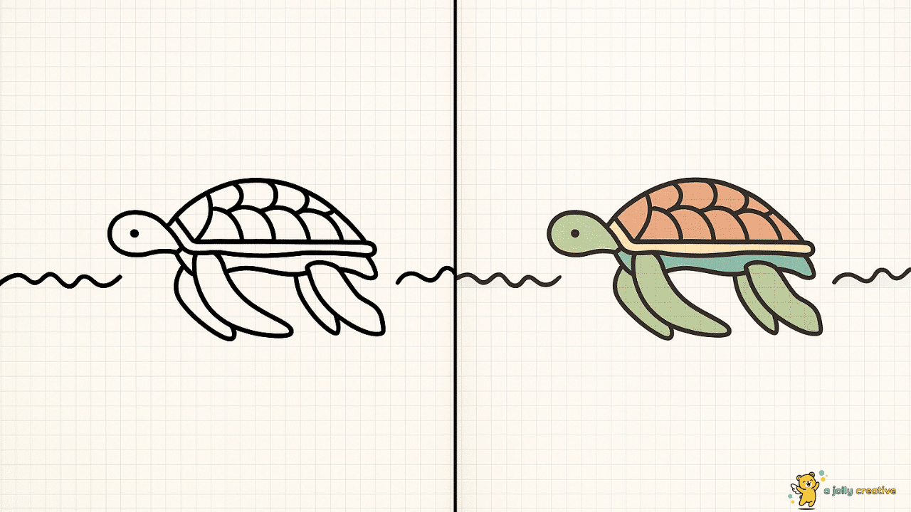 Slow Turtle Drawing-idea-1
