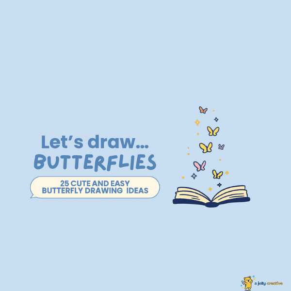25 Cute and Easy Butterfly Drawing Ideas