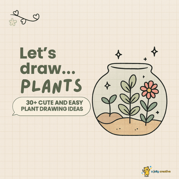 30+ Cute and Easy Plant Drawing Ideas