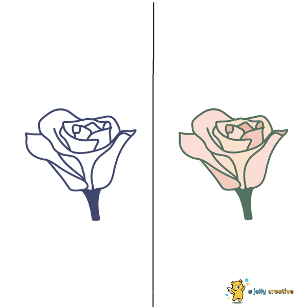 A Blooming Rose Drawing idea