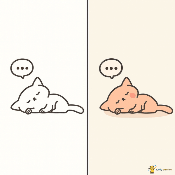 A Cat Taking a Nap drawing
