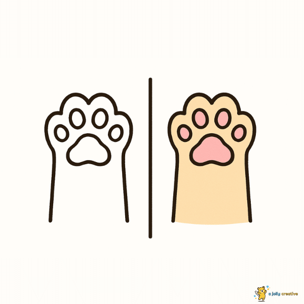 A Cat's Paw Drawing idea