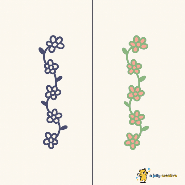 A Flower Garland Drawing