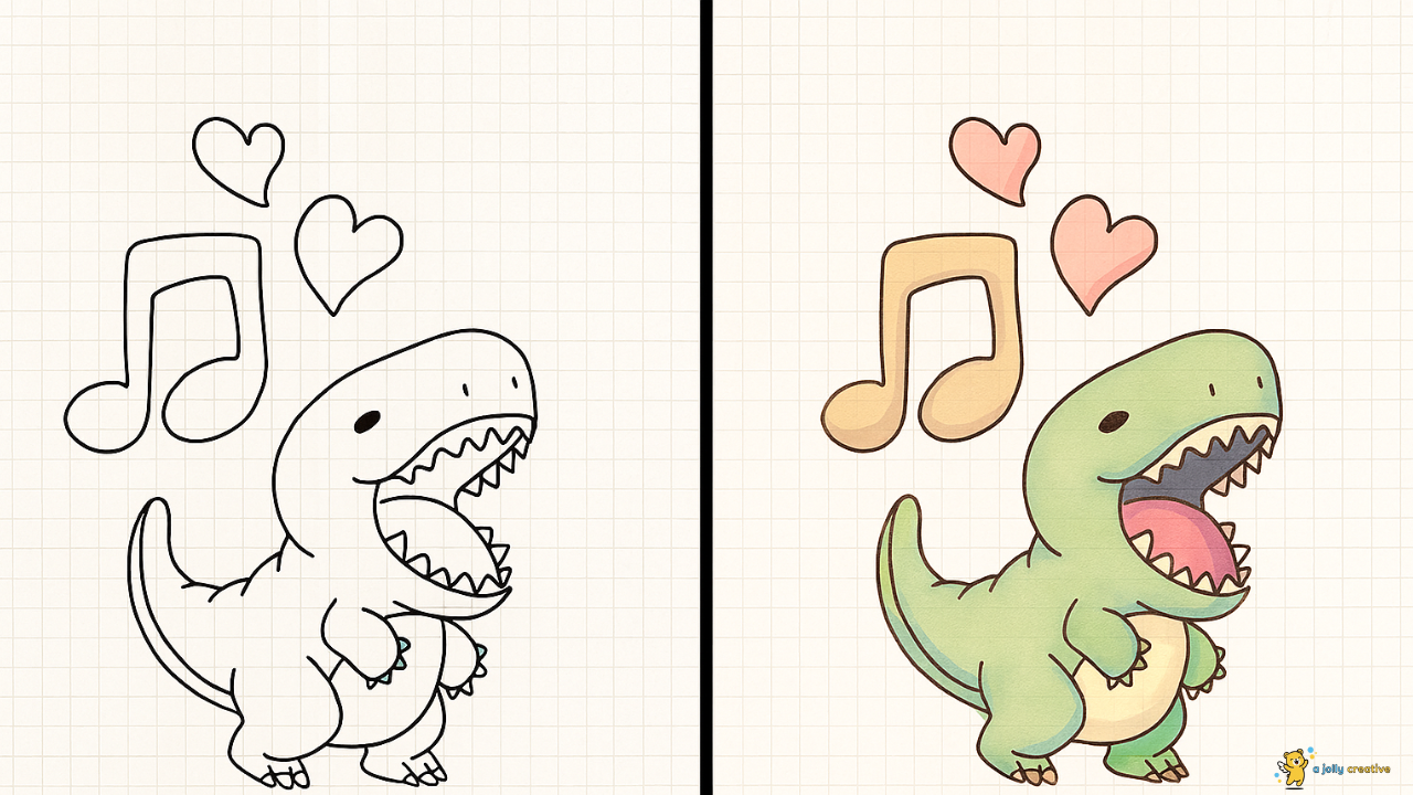 A Joyful Dancing Dinosaur idea -2