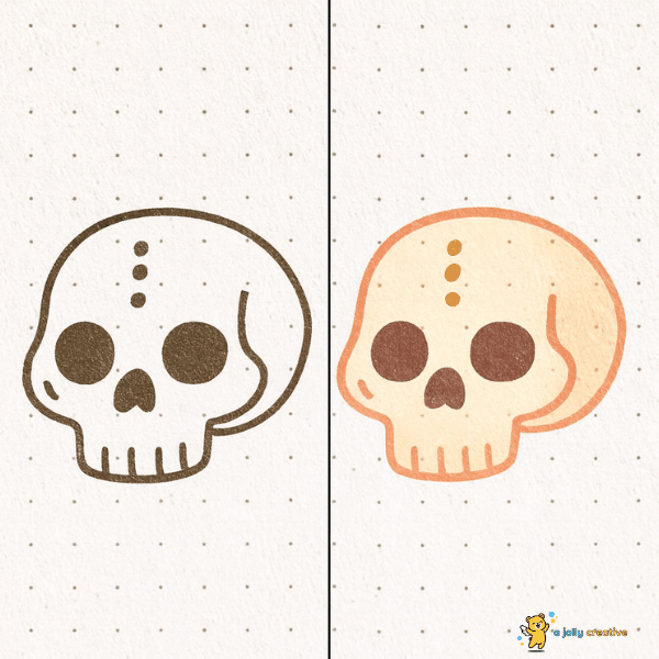 A Simple Skull Drawing