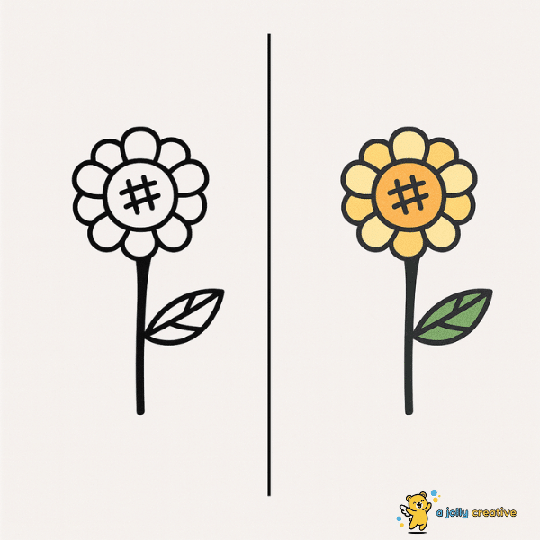 A Simple Sunflower Drawing idea
