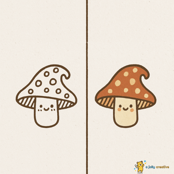A Wizard Mushroom Drawing