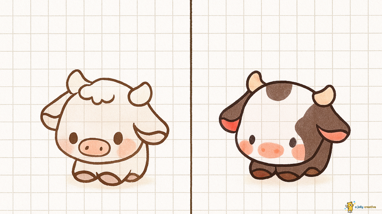 Baby Chibi Cow Drawing