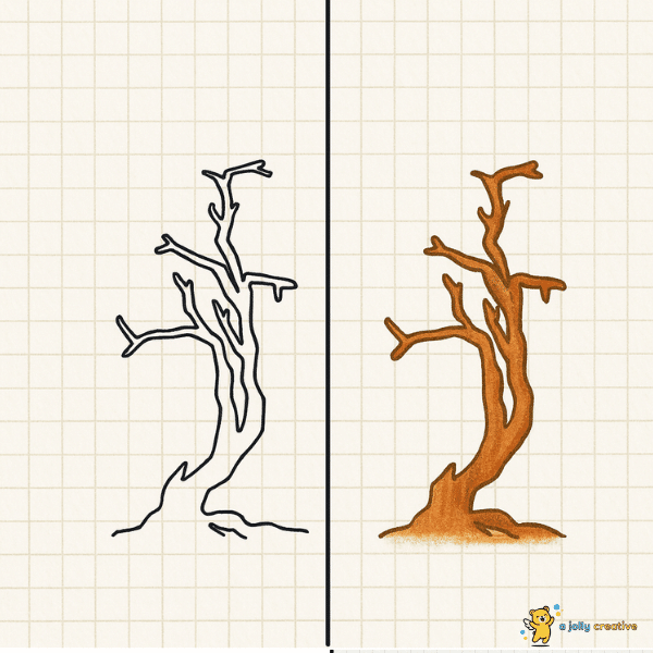Bare Trees Drawing -idea-1
