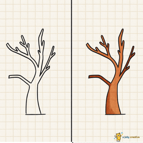 Bare Trees Drawing idea-2