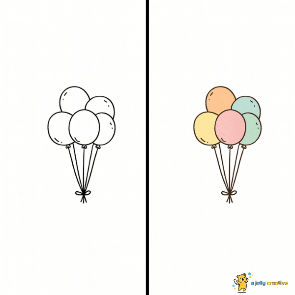 Birthday Balloons Drawing idea-1