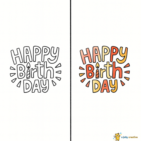 Birthday Banner Drawing idea-1