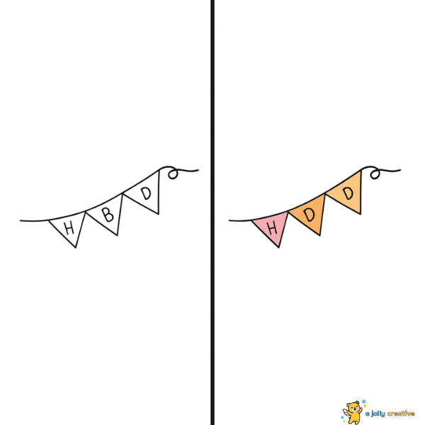 Birthday Banner Drawing idea-3