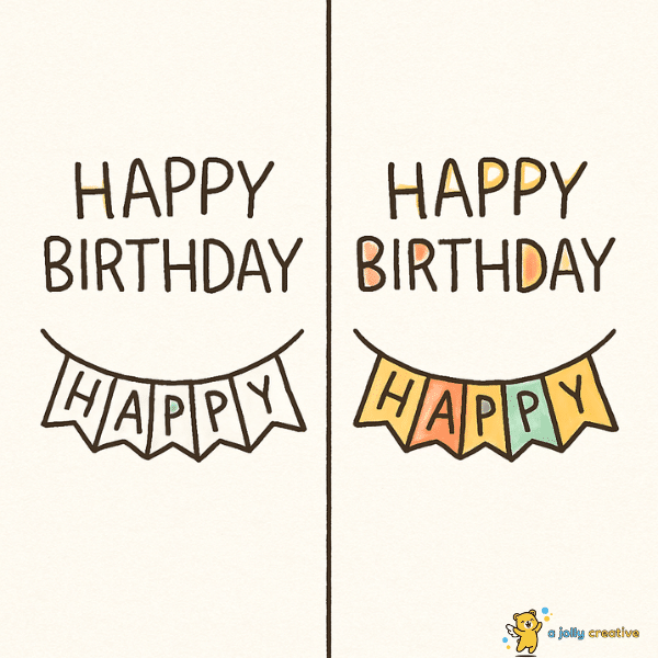 Birthday Banner Drawing idea-4