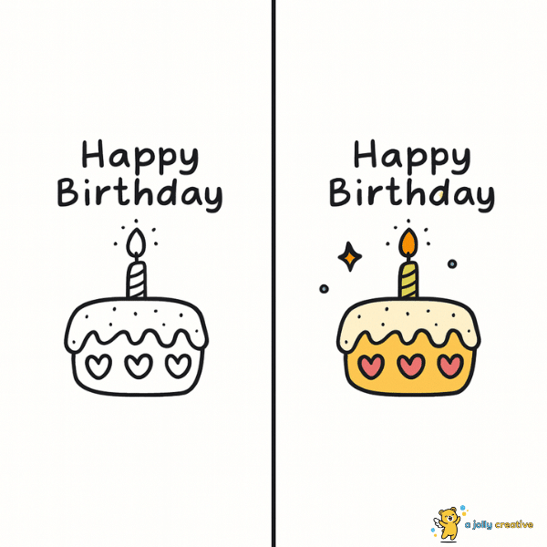 Birthday Cakes Drawing idea-4