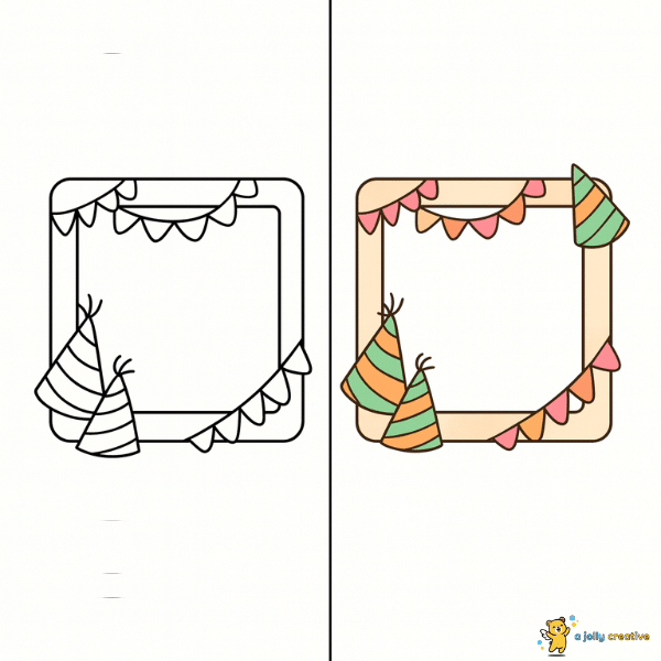 Birthday Frames Drawing idea-1