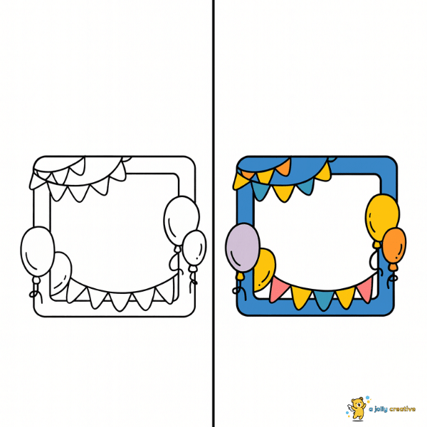 Birthday Frames Drawing idea-2
