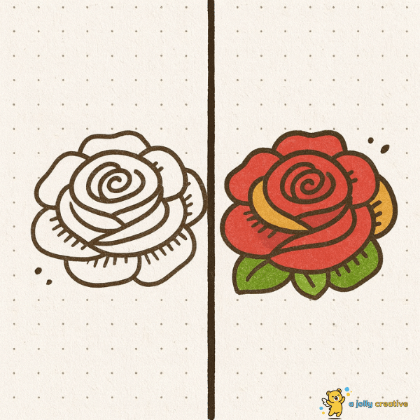 Bold Rose Drawing
