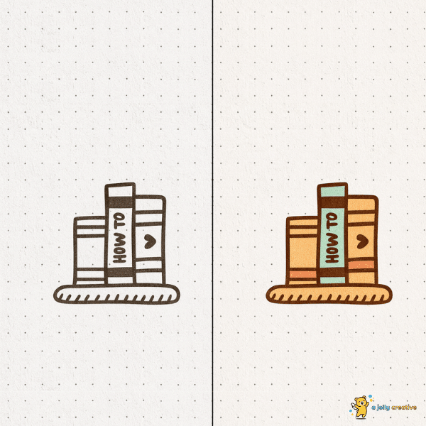 Books on a Shelf idea