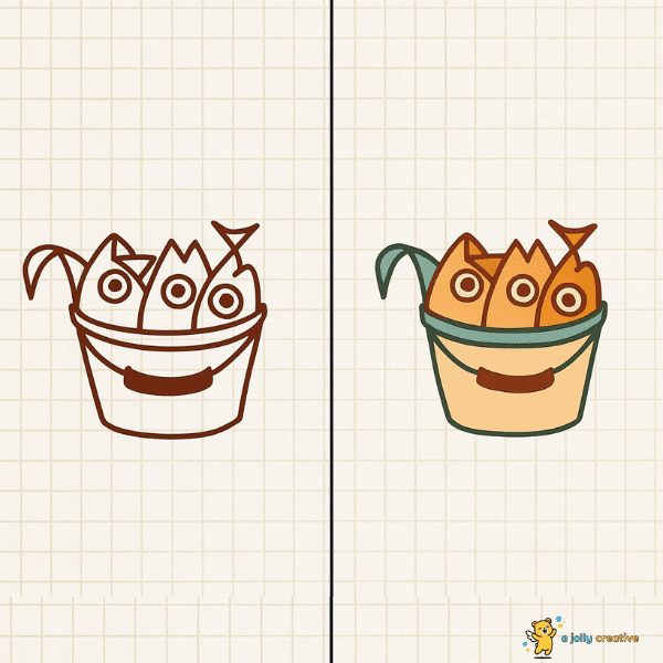 Bucket of Fish-drawing-idea-1