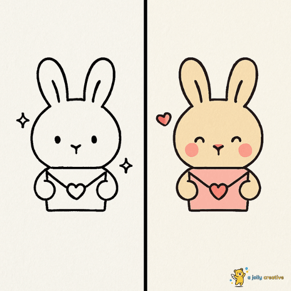Bunny Love Letters Drawing idea