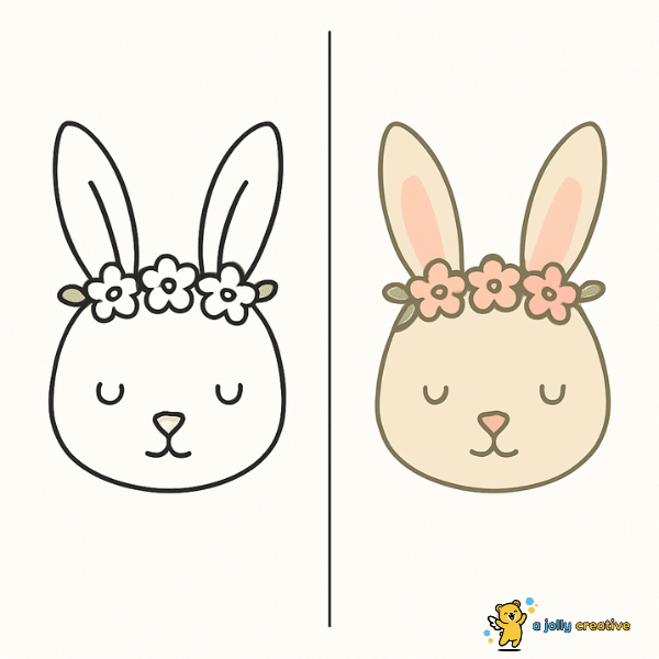 Bunny Wearing a Flower Crown idea